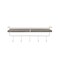 Kingston Living 20" White and Gray Single Tier Wall Shelf with Hooks